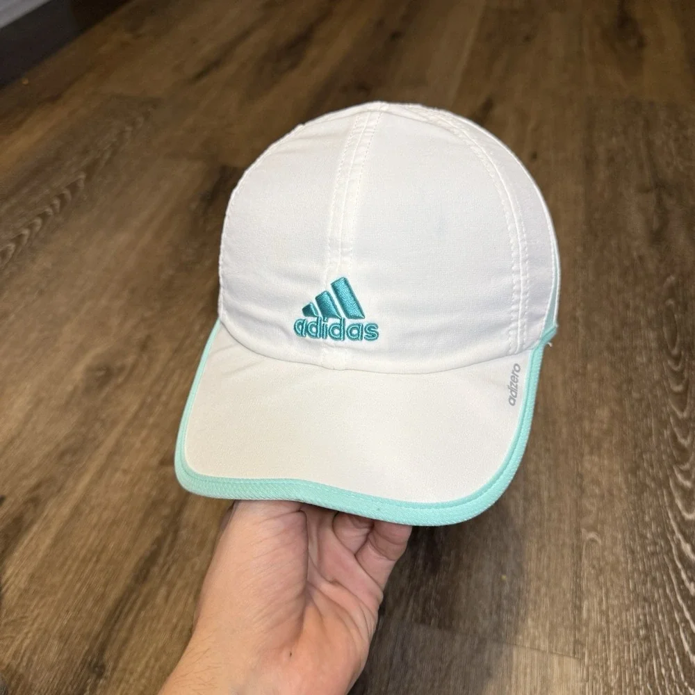 Adidas Hat Womens Cap White Teal Mint‎ Tiffany Tennis Pickleall Golf Adjustable